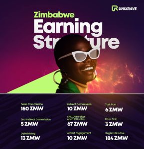 Zimbabwe Unixrave earning structure